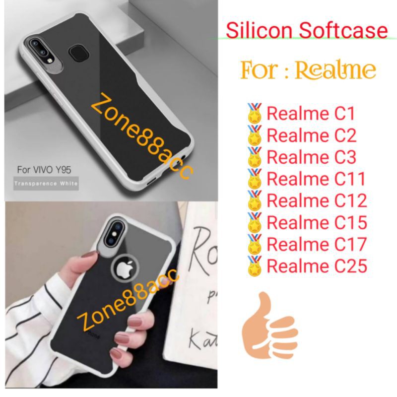 Case Realme C1 C2 C3 C11 C12 C15 C17 C25 Silicon Softcase Silikon Casing Cover Softshell Focus