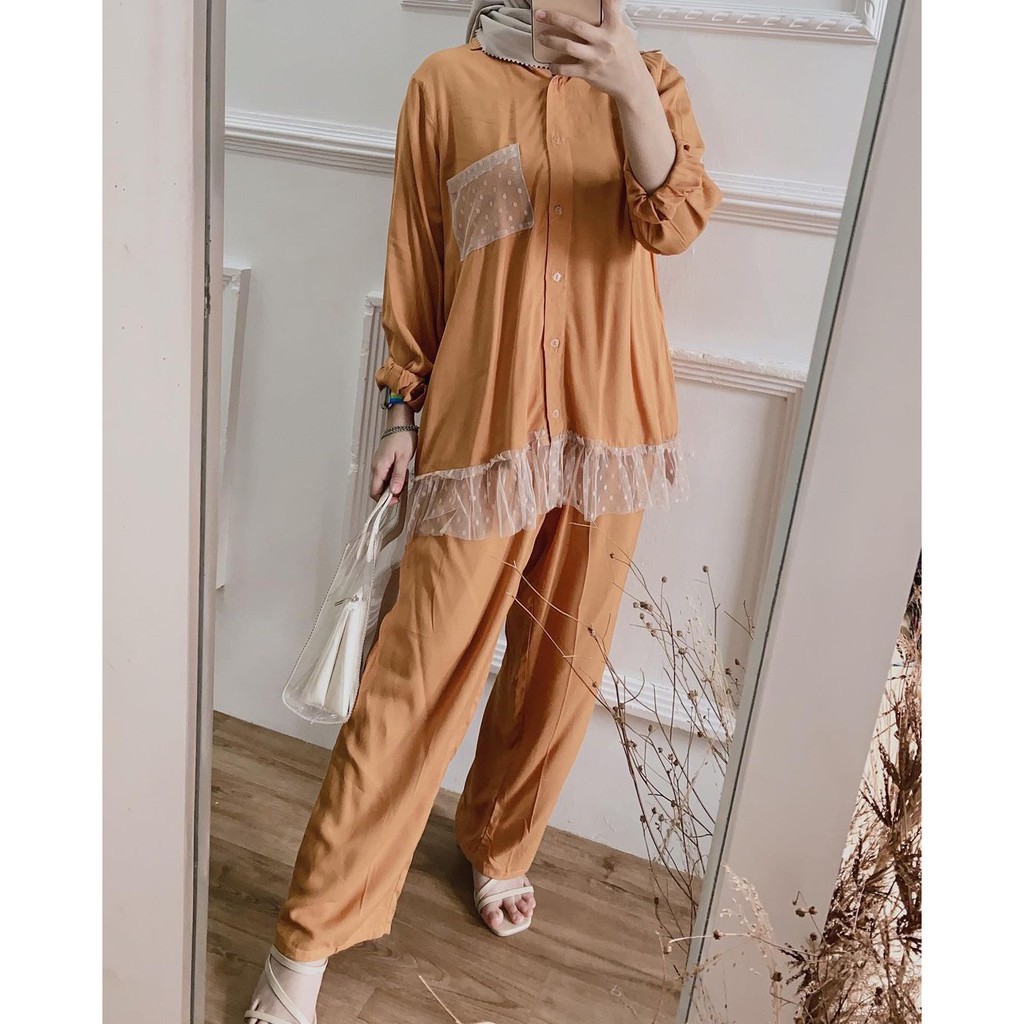 INDIRA ONE SET / OMYRA ONE SET / STELAN WANITA-CREVO MUSTARD