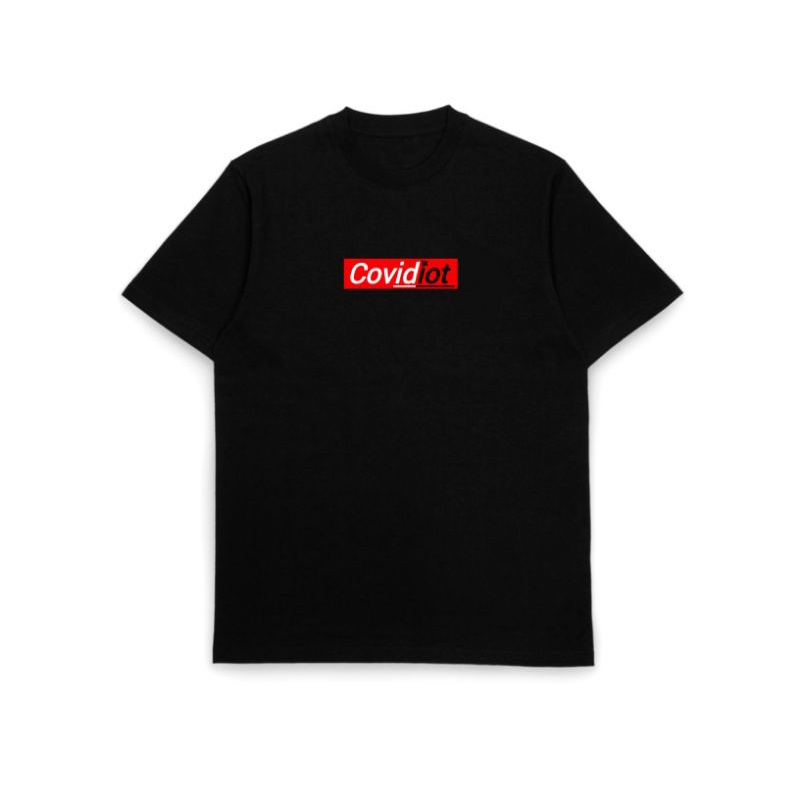 Kaos desain covid keren | Kaos hitam | cotton combed 24s