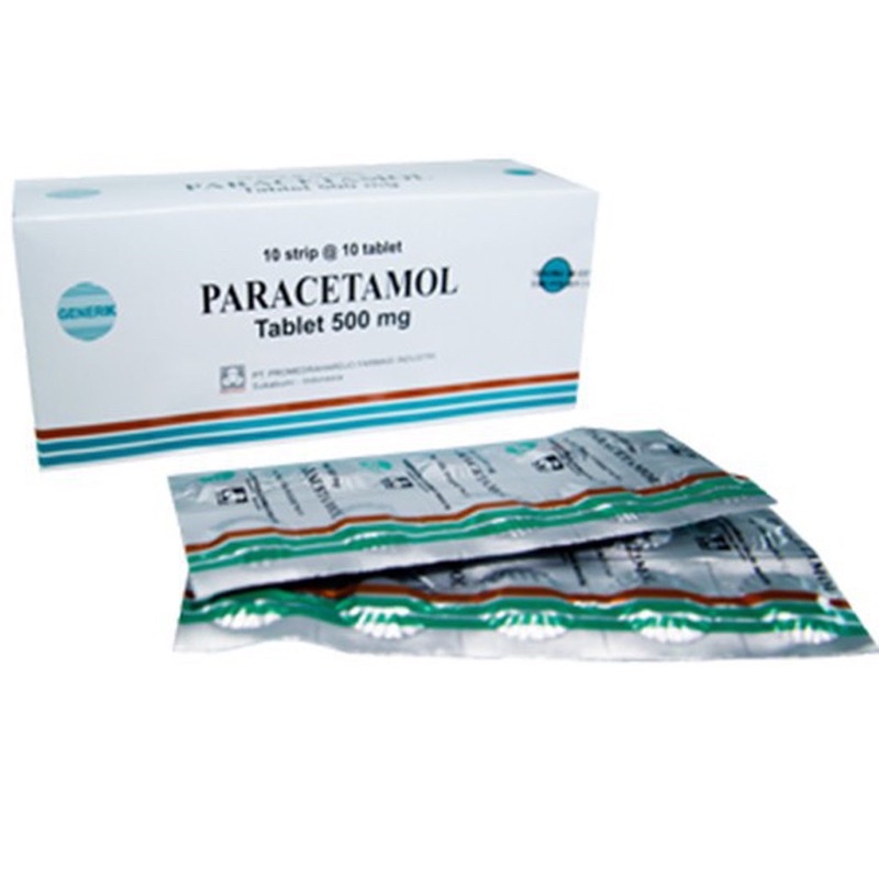 Jual Paracetamol 500mg PCT Isi 10 Tablet Obat Generik Demam Penurun