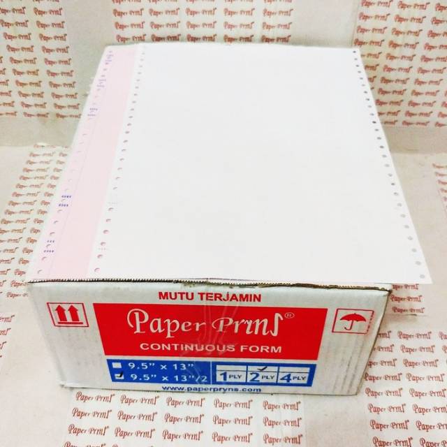 Kertas komputer continuous form 9,5x13&quot;inchi 2ply paper prins