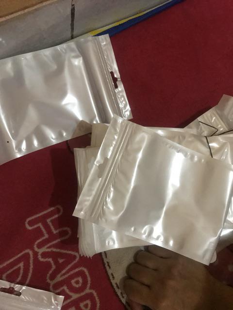 Plastik Klip / Plastik Ziplock Putih 12x20 Cm Plastik Aksesories Dengan Handle