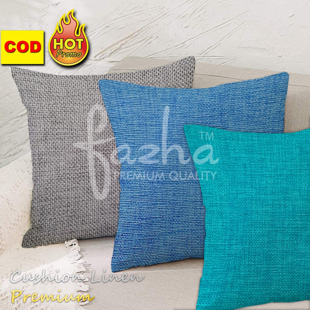 Sarung Bantal Sofa Kursi Tamu fazha Mewah Motif Polos Cream Coklat Abu-abu Hitam 30 35 40 45 50 55 6