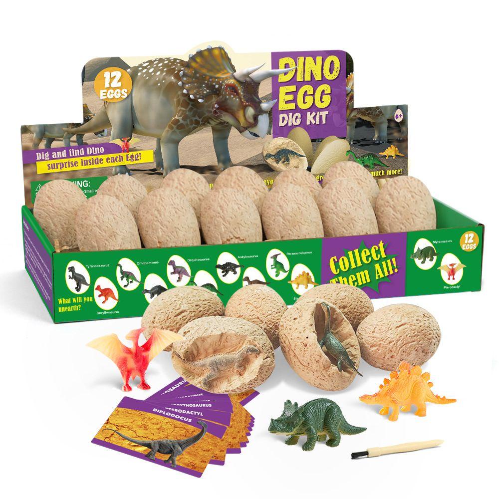 Needway Dinosaurus Menggali Telur Kit Anak-Anak Menggali Anak Laki-Laki/Perempuan Mainan Arkeologi Dino Telur DIY Model Majelis Kejutan Alat Penggalian Dinosaurus Mainan Edukasi