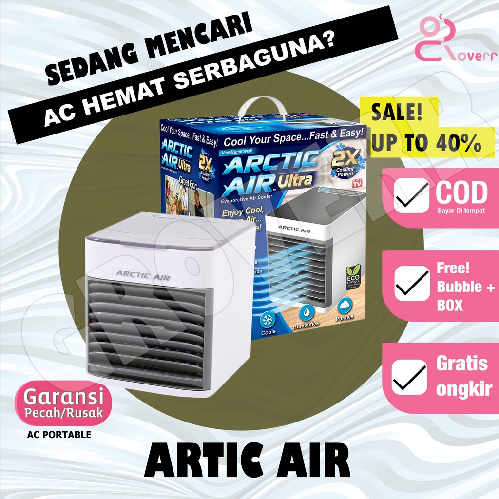 Mini AC Portable Artic Air Ultra Cooler Cooling Fan USB Import Power Hemat Energi Pendingin Ruangan Sejuk High Quality AC4