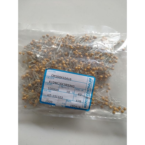 CAPASITOR MULTILAYER 100n  104