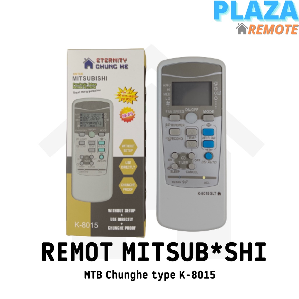 Remote AC Universal M*TSUBISHI / MTB Chunghe type K-8015 / ecer dan grosir