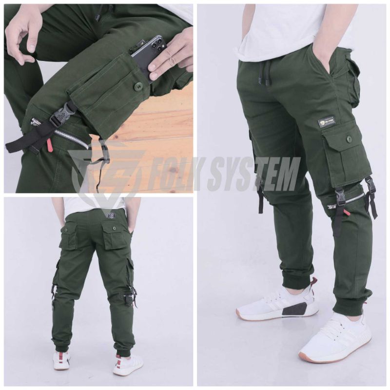 Celana panjang chino cargo jogger FLK original folksystem