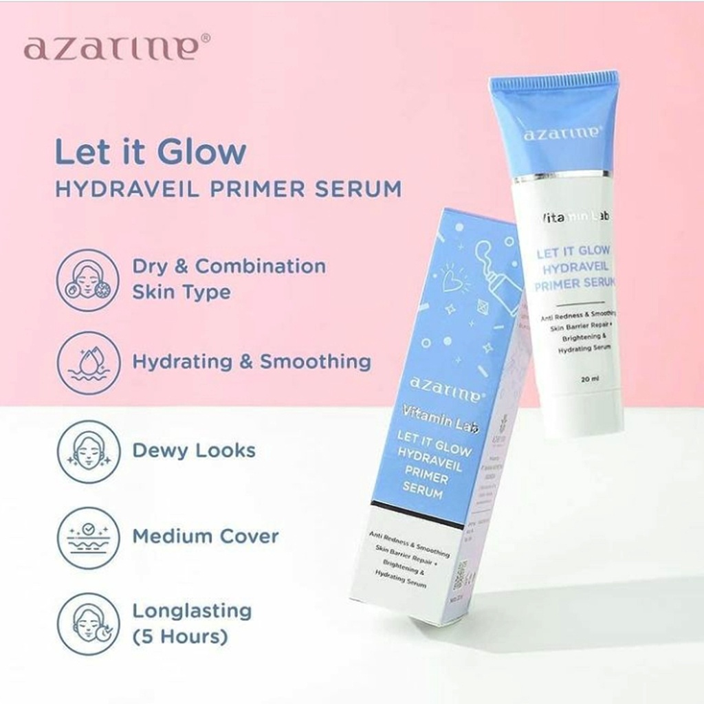 Azarine Let It Glow Hydraveil Primer Serum 20ml Serum Matte My Day