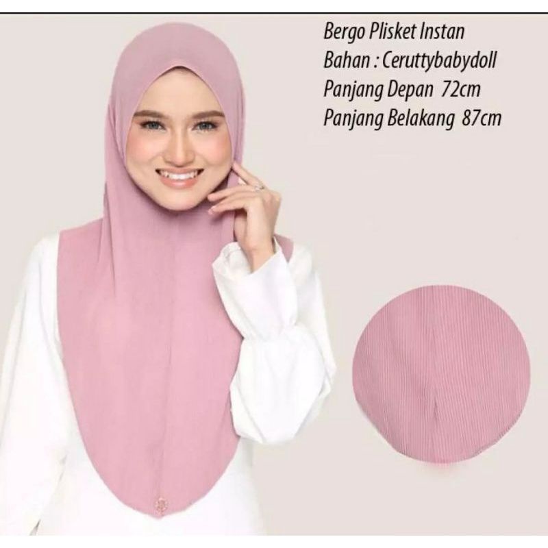 Kayla Store-KERUDUNG INSTAN BERGO PLISKET LIDI-JILBAB INSTAN PLISKET LIDI HITS