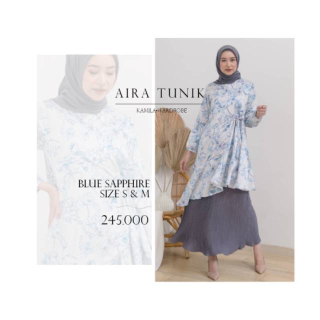 AIRA TUNIK BLUE SHAPPIRE by KAMILA WARDROBE