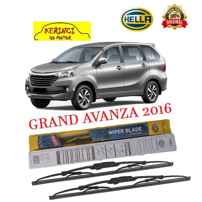 WIPER TOYOTA GRAND AVANZA 2016 HELLA PREMIUM 21&quot; &amp; 16&quot; SEPASANG