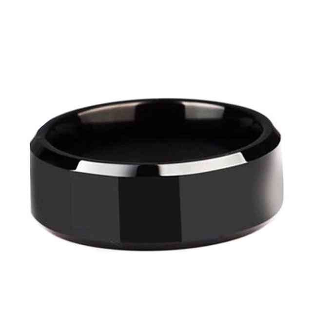 Cincin titanium polos hitam high Quality