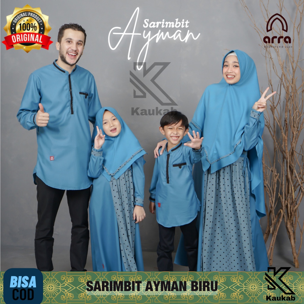 Dress Gamis Koko Baju Couple Sarimbit Keluarga Suami Istri Anak Pria Laki Laki Cowok Wanita Cewek Ay