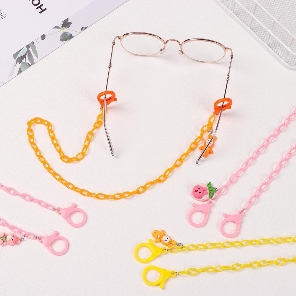 Top Tali Rantai Akrilik Motif Kartun Kelinci Multi Warna Holder Masker Wajah Anak