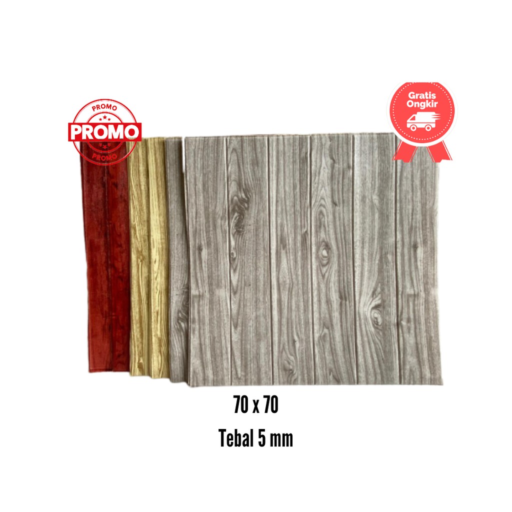 WALLPAPER FOAM 3D MOTIF KAYU