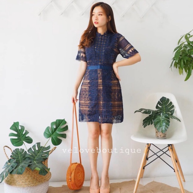 Dress Biru Dongker (Casual Dress) Dress Bangkok