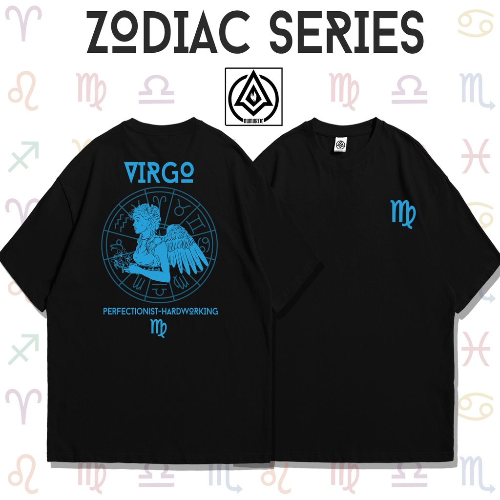 Kaos Zodiak Virgo Zodiac Series Cotton Combed 30s Baju Distro Pria Jumbo