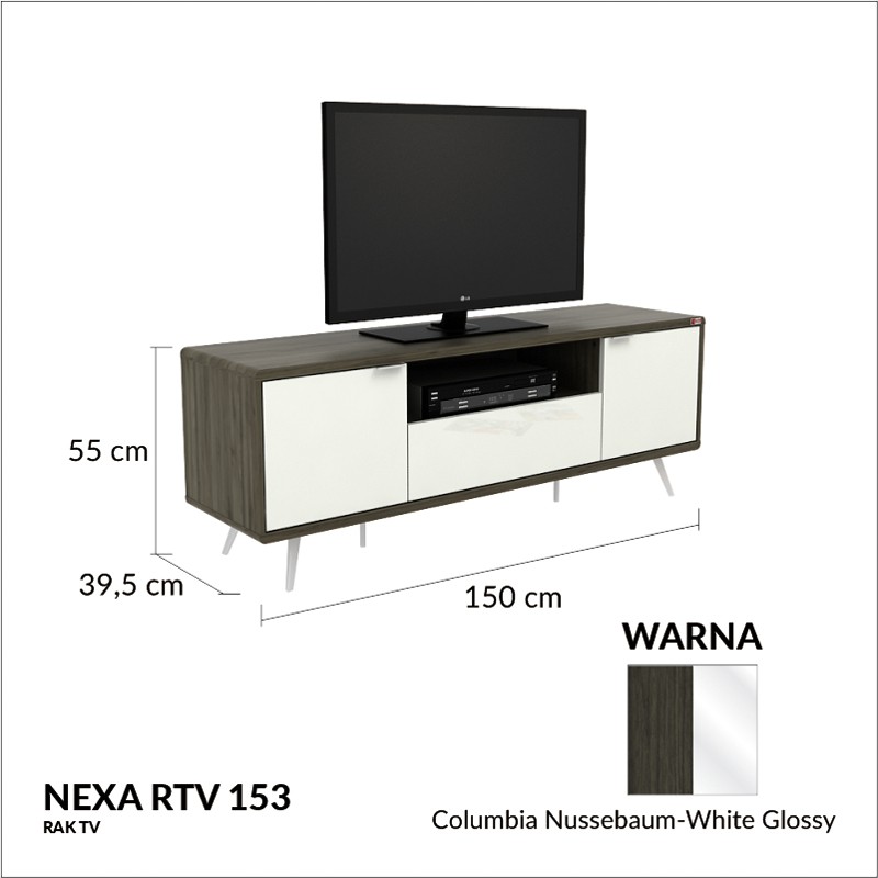 Meja TV / Rak TV Modern Nexa 153 untuk tv max 43 inchi