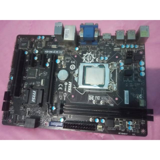 Motherboard  LGA 1150 MSI H81M-E35 V2 + Proc Intel G3240 Dual Core 3,1 GHz