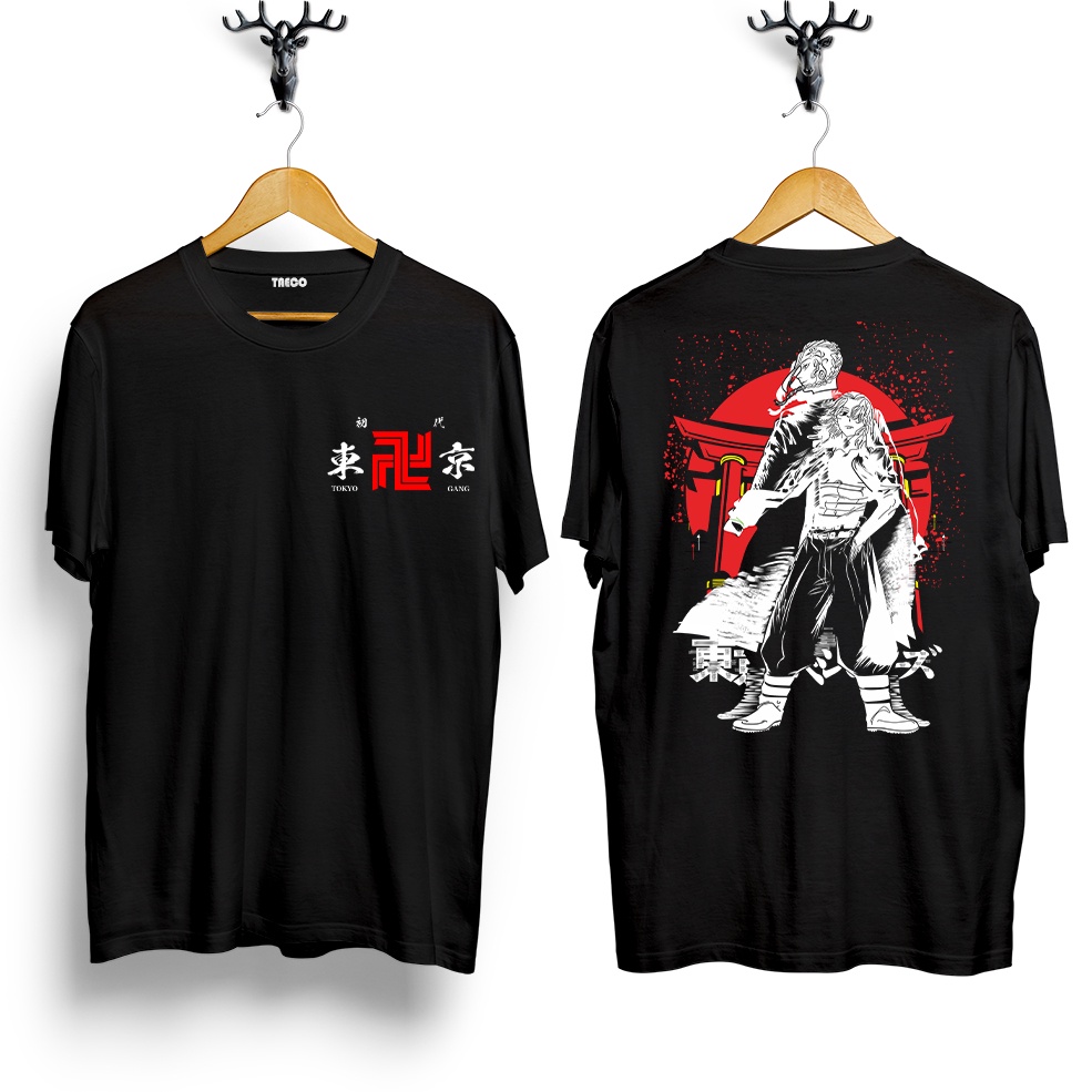 Baju Kaos Distro Anime Motif TOKYO REVENGERS DRAKEN MIKEY [HITAM]