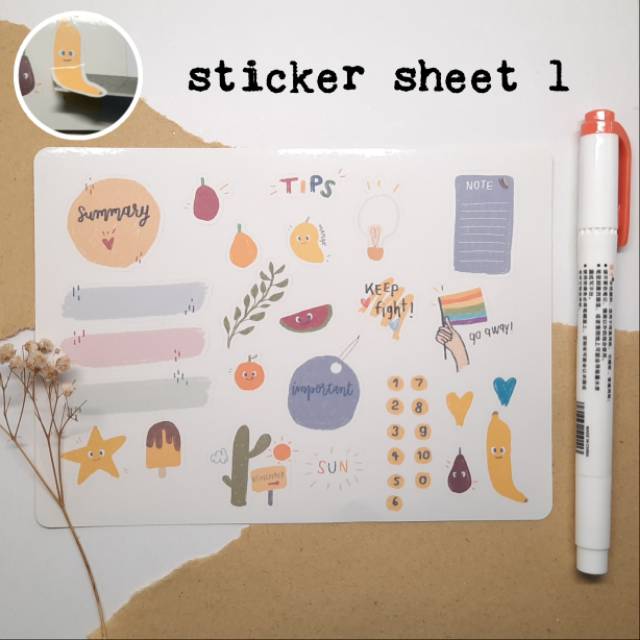 

Aesthetic Sticker Sheet (vol. 1) || siap tempel || printjunkiez