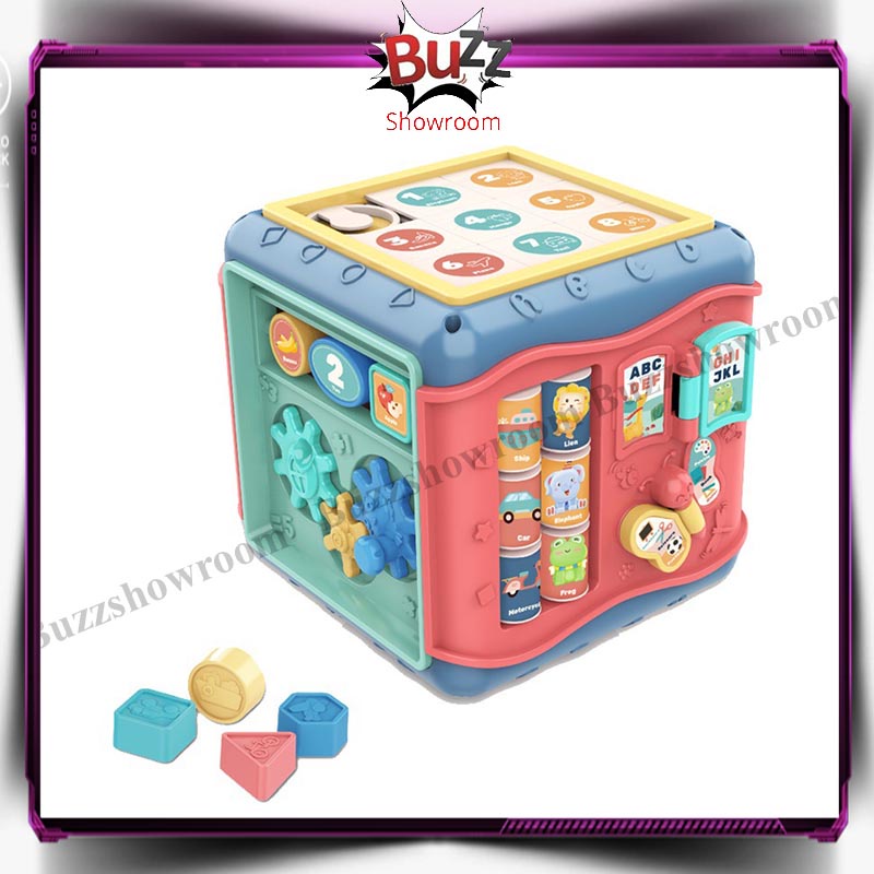 Wisdom Hexahedral Mainan Edukasi Anak Busy Box Activity multifungsi