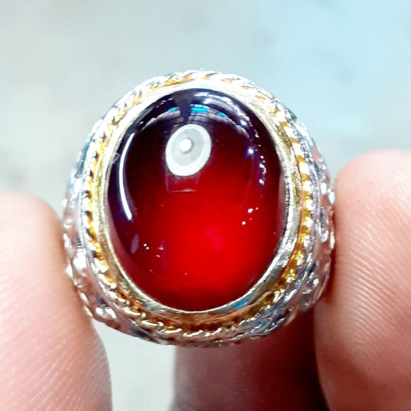 cincin batu NATURAL RED GARNET