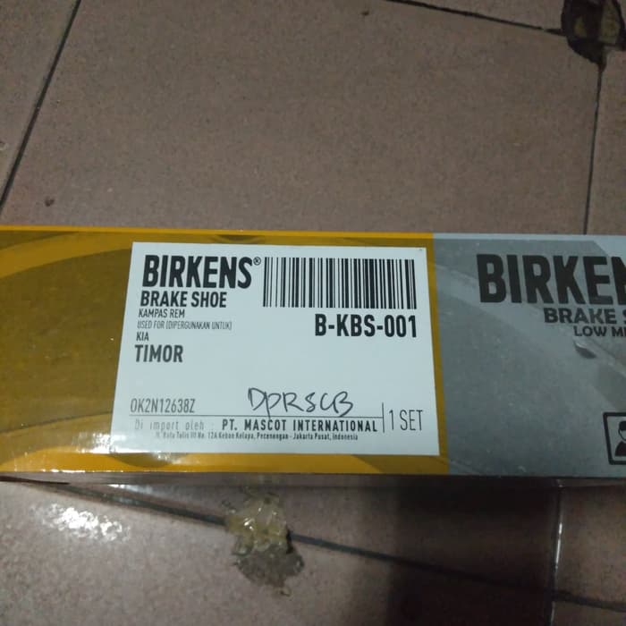 kampas rem belakang mobil kia timor