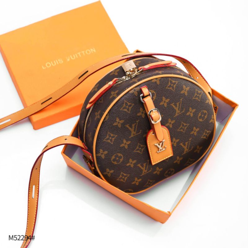 01,LOUIS VUITTON LV BOITE CHAPEAU SOUPLE MONOGRAM PLATINUM WITH BOX M52294*