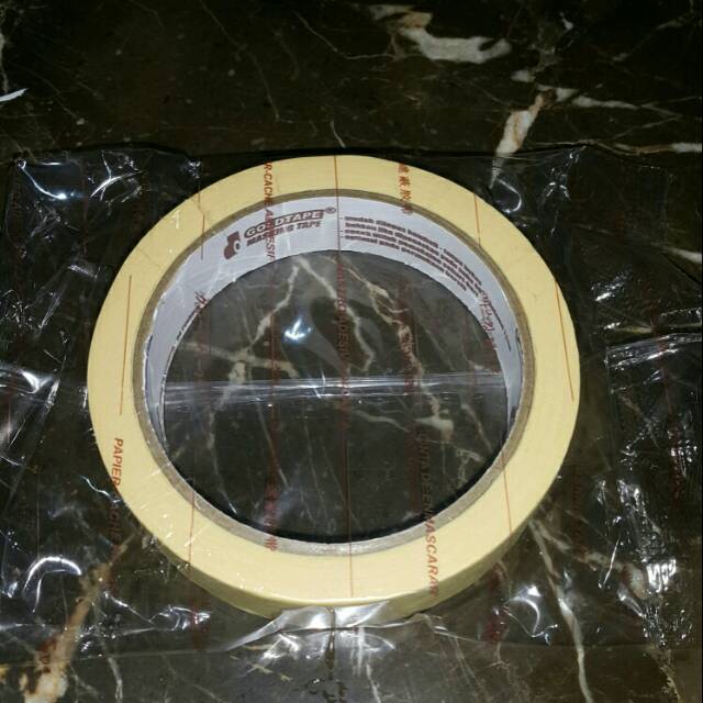 

Lakban kertas masking gold 1" x 25m tape murah berkualitas