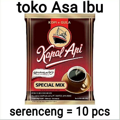 

vd201r Kopi Kapal Api Special Mix (+Gula) Serenceng @ 25 G Ds20X11