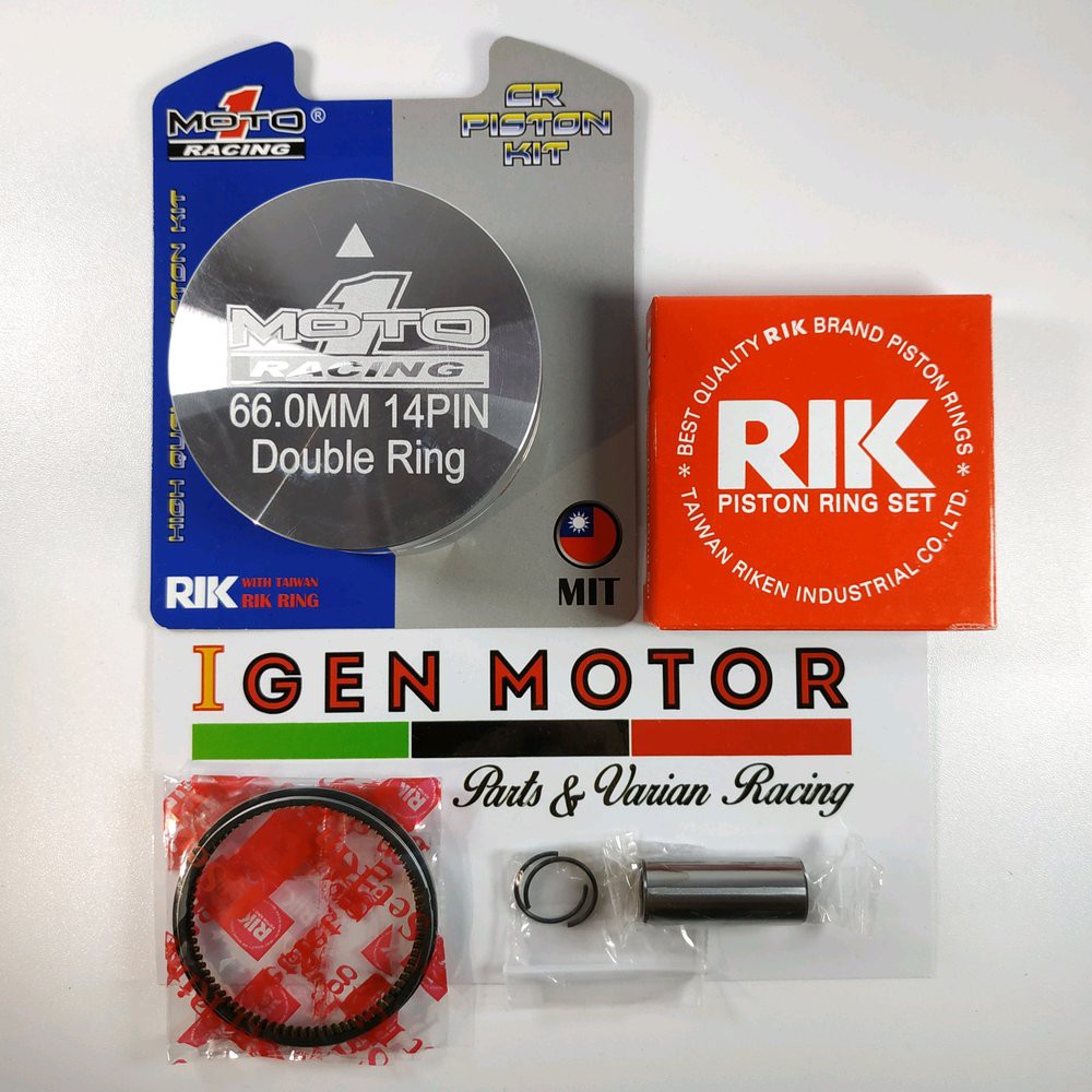 Piston 66 mm Pen 14 Double Ring MOTO 1 mki47436