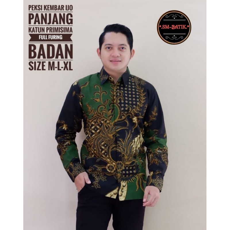 BATIK PRIA PEKSI KEMBAR IJO LAPIS FURING KATUN HALUS SRAGENAN SIZE M-XXL HIGH QUALITY