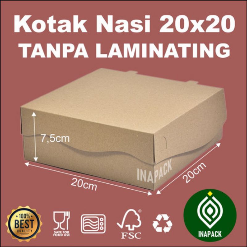 

DUS NASI / DUS MAKANAN ukuran R10 (20x20) @20pcs