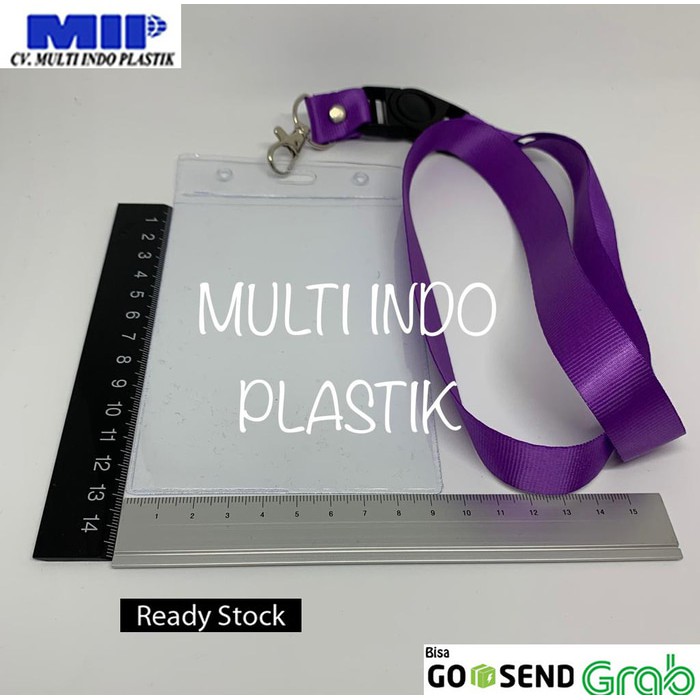 

Tali id card ungu/tali nametag/tali gantungan nametag murah/uk 9x12.5
