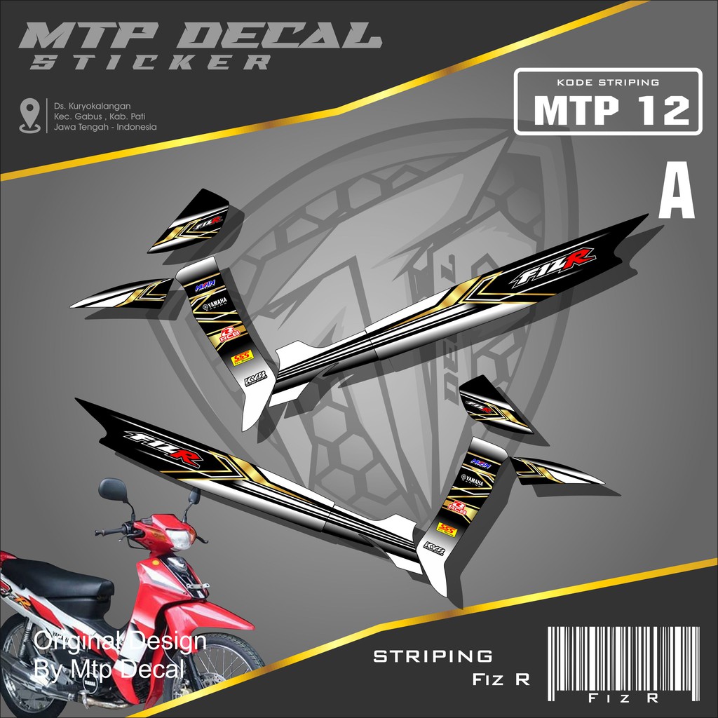(BISA COD) Stiker Striping Variasi Lis Motor Fiz R Semi Full Desain Road Race Mtp 012
