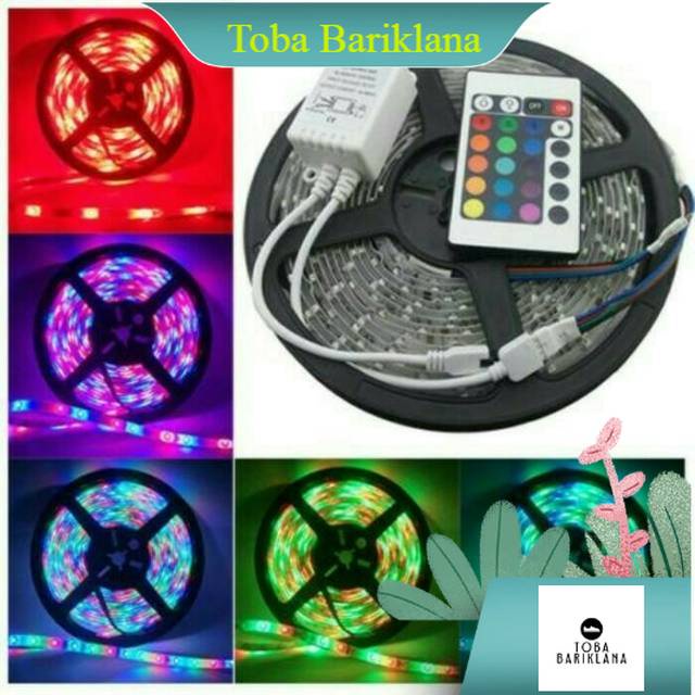 Lampu led strip RGB remote 5 meter Murah