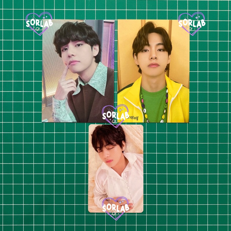 [OFFICIAL] BUNDLE PHOTOCARD PC BTS KIM TAEHYUNG / V TEAR VER U (BOBO) + PC PAJAMA SOWOOZOO + PC CARD