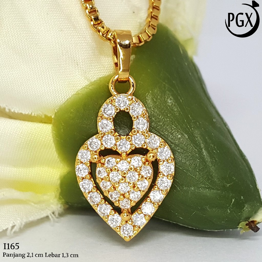 PGX Liontin Kalung Xuping Wanita Perhiasan Lapis Emas Aksesoris Fashion - I165