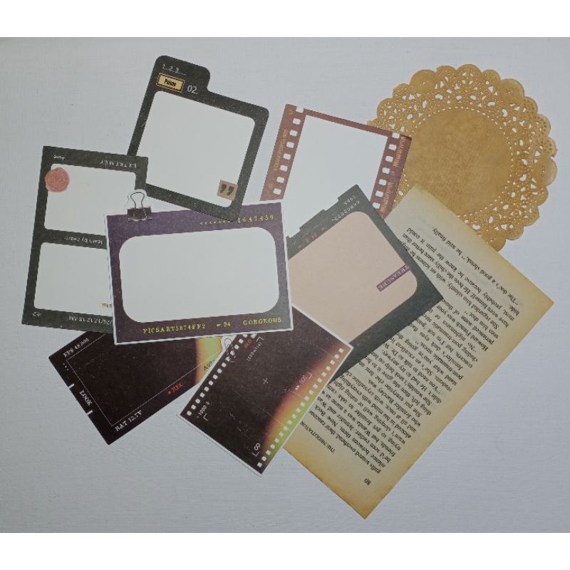 

[5Pcs] kertas film kerajinan collage album untuk journaling/scrapbooking