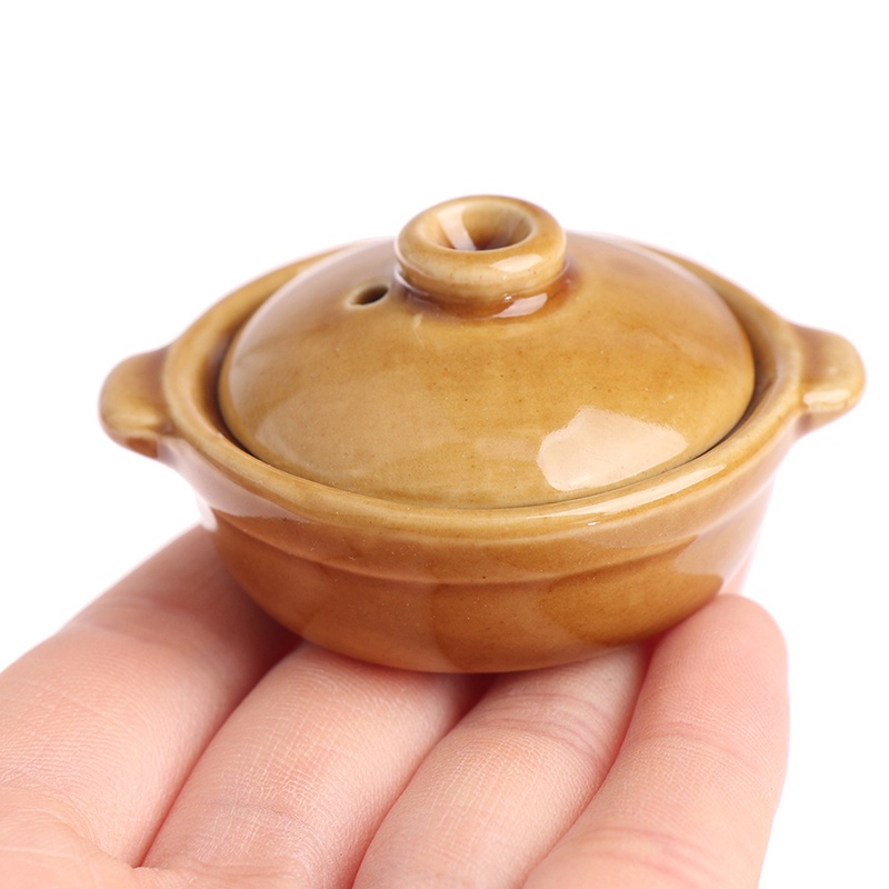 【beautifulhome12.id】Dollhouse Miniature Kitchen Utensil Cookware Casserole Dish Stew Pan Stockpot