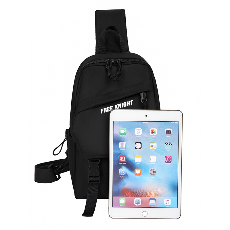 COD Highland Tas Selempang Pria Casual USB Charge Tas Anti Air Sling Bag Tas Cowok Kekinian TS708