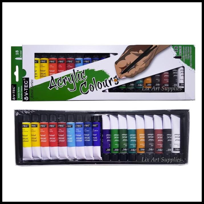 

V-Tec Acrylic Color Set 18 - 818A/ Cat Akrilik V-Tec 818-A