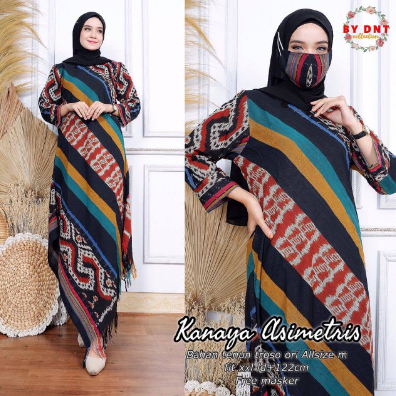 LONGDRESS ASIMETRIS TENUN ORI TENUN TROSO