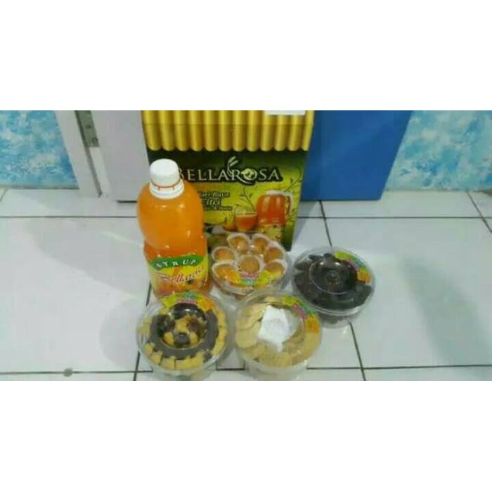 

paket bingkisan parcel lebaran 4 kue plus syrup sirup terlaristermurah