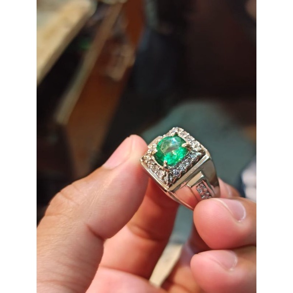 Cincin Natura Batu Zamrud Colombia CO