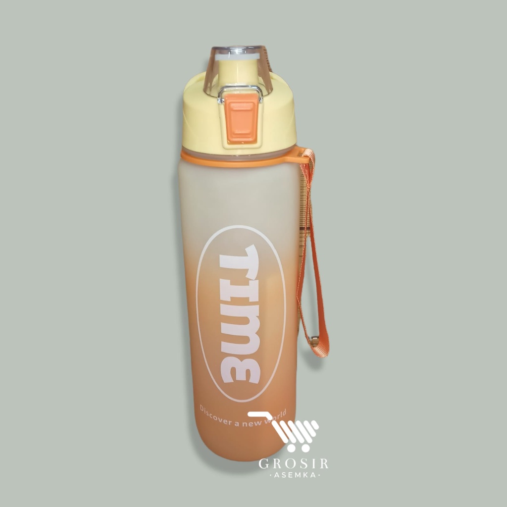 BOTOL MINUM 1 LITER TERBARU BOTOL MINUM TRITAN PASTEL KOREA VIRAL BOTOL MINUM MOTIVASI FREE STICKER 2D DAN 3D