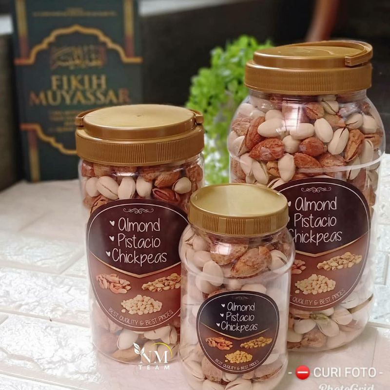 

Kacang Almond Panggang Mix Pistachio (Toples)