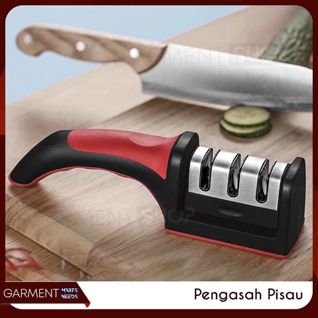 Knife Sharpener 1134-Pengasah Pisau Hitam - Asah Pisau / Asahan Pisau Premium Jakarta